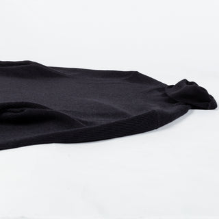 Gran Sasso Navy Micro Ribbed Turtle neck Sweater - Wool, Knit, Made In Italy - View 8