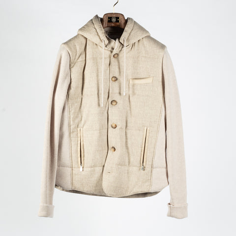 Gran Sasso Beige Super Geelong Wool & Flannel Jacket - Tan, Wool, Flannel, Italian