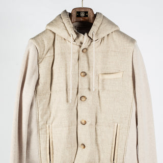 Gran Sasso Beige Super Geelong Wool & Flannel Jacket - Tan, Wool, Flannel, Italian - View 6