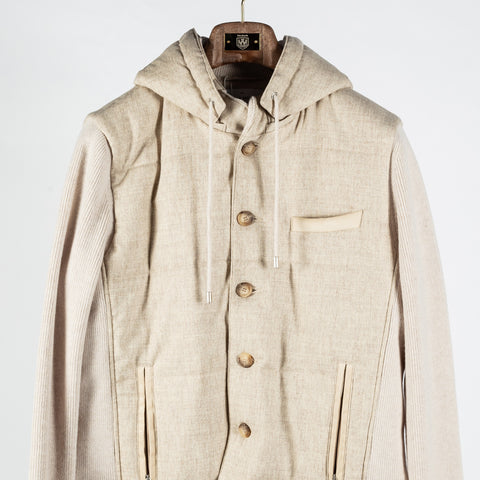 Gran Sasso Beige Super Geelong Wool & Flannel Jacket - Tan, Wool, Flannel, Italian - View 6