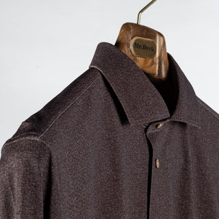 Blue Industry Brown Herringbone Stretch Dress Shirt - Nylon, Stretch, Slim Fit - Detail View