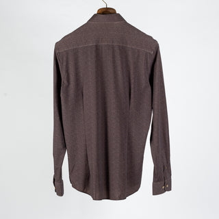 Blue Industry Brown Herringbone Stretch Dress Shirt - Nylon, Stretch, Slim Fit - View 5