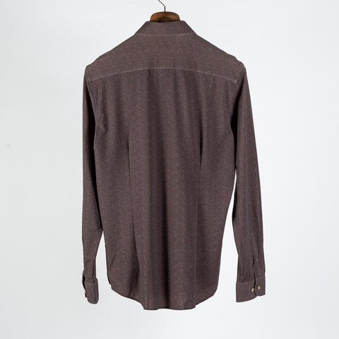 Blue Industry Brown Herringbone Stretch Dress Shirt - Nylon, Stretch, Slim Fit - View 5