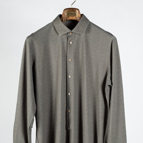 Blue Industry Green Herringbone Stretch Dress Shirt - Nylon, Stretch, Slim Fit - View 6
