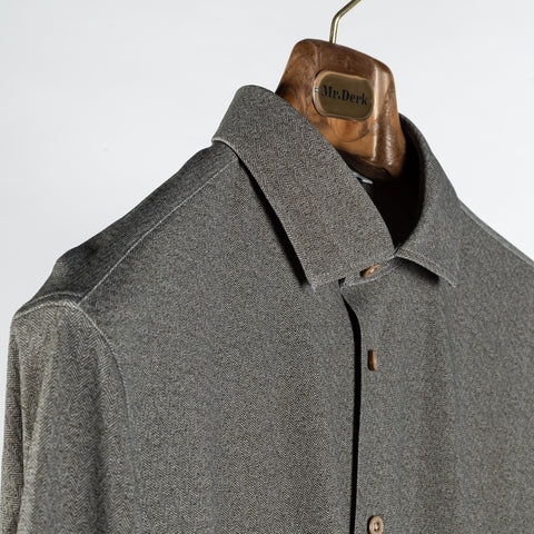 Blue Industry Green Herringbone Stretch Dress Shirt - Nylon, Stretch, Slim Fit - Detail View