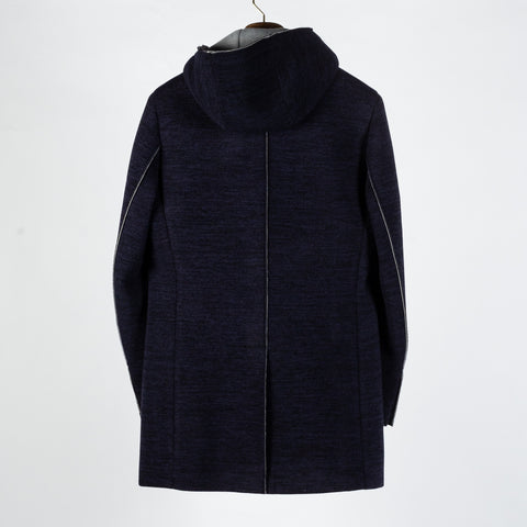 Blue Industry Navy Top Coat w/ Removable Hood - Polyester, Trim Fit - View 5
