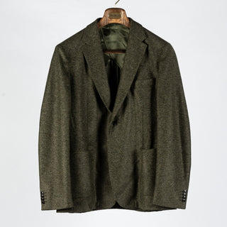 Barbour Olive Armstrong Blazer - Wool, Cotton, Jersey, Tapered, Made In Portugal