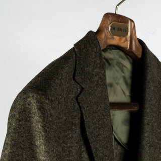 Barbour Olive Armstrong Blazer - Wool, Cotton, Jersey, Tapered, Made In Portugal - Detail View