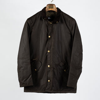 Barbour Olive Prestbury Waxed Jacket - Tan, Cotton, British