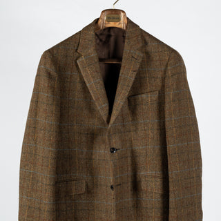 Barbour Brown Sullivan Check Blazer - Wool, Viscose, British, Made In England - View 6