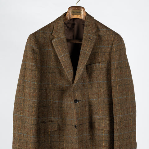 Barbour Brown Sullivan Check Blazer - Wool, Viscose, British, Made In England - View 6