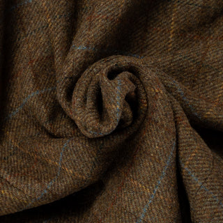 Barbour Brown Sullivan Check Blazer - Wool, Viscose, British, Made In England - Alternate View