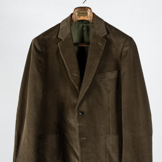 Barbour Olive Wallington Cord Blazer - Tan, Cotton, Corduroy, Viscose, Tailored Fit, Made In England - View 6