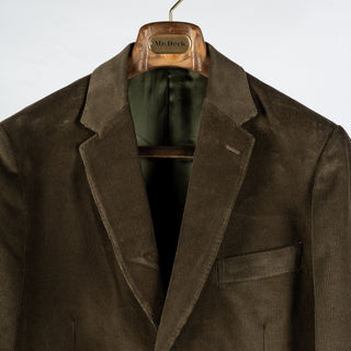 Barbour Olive Wallington Cord Blazer - Tan, Cotton, Corduroy, Viscose, Tailored Fit, Made In England - View 7