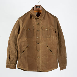 Dehen 1920 Tan Waxed Canvas Crissman Overshirt - Cotton, Canvas