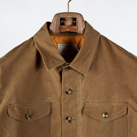 Dehen 1920 Tan Waxed Canvas Crissman Overshirt - Cotton, Canvas - View 7