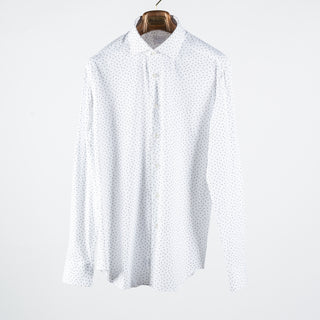 Xacus White Print Active Dress Shirt 1