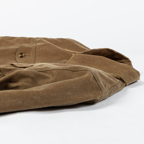 Dehen 1920 Tan Waxed Canvas Crissman Overshirt - Cotton, Canvas - View 8