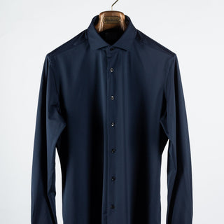Navy Stretch Active Dress Shirt — Mr. Derk