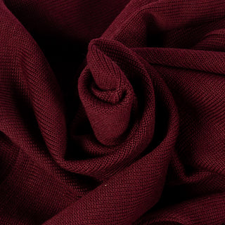 Dehen 1920 Classic Burgundy Cardigan - Wool, Jersey, Knit - Alternate View