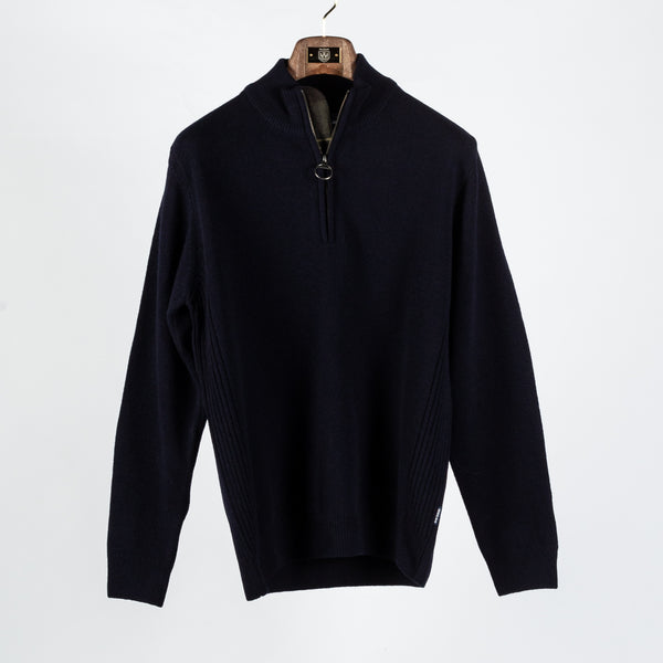Navy Holden Half Zip Sweater