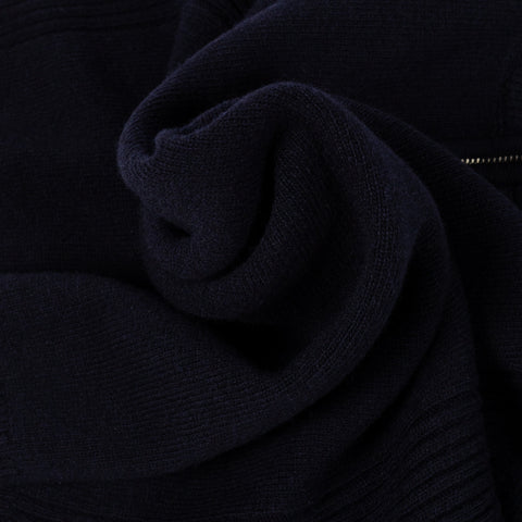Barbour Navy Holden Half Zip Sweater - Tan, Wool, British, Knit, Made In England - Alternate View