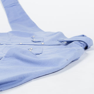 Wythe LIght Blue Moleskin Pearlsnap Shirt - Cotton, Denim - View 8