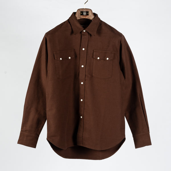 Cocoa Moleskin Pearlsnap Shirt