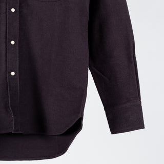 Wythe Night Sky Moleskin Pearlsnap Shirt - Red, Cotton, Denim - Back View