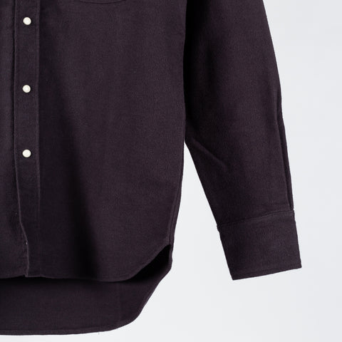 Wythe Night Sky Moleskin Pearlsnap Shirt - Red, Cotton, Denim - Back View