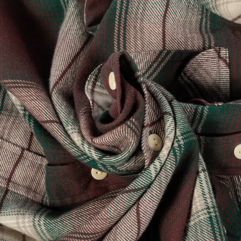 Grizzly Shadow Plaid Washed Flannel Workshirt - Mr.Derk
