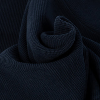 Wythe Navy Cotton Longsleeve Thermal - Cotton, Flannel, Stretch, Tailored Fit - Alternate View