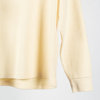Wythe Cream Cotton Longsleeve Thermal - Red, Cotton, Flannel, Stretch, Tailored Fit - Back View