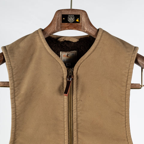 Wythe Faded Olive Deck Vest - Tan, Wool, Cotton, Flannel - View 7