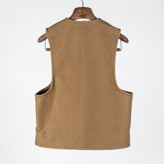 Wythe Faded Olive Deck Vest - Tan, Wool, Cotton, Flannel - View 5