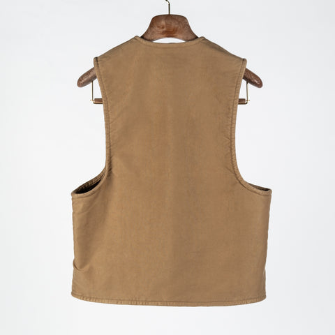 Wythe Faded Olive Deck Vest - Tan, Wool, Cotton, Flannel - View 5