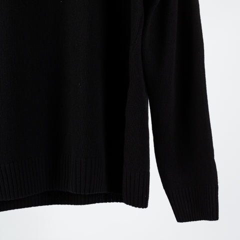 Stenstroms Black Chunky Merino Wool Turtleneck Sweater - Wool, Merino, Knit - Back View