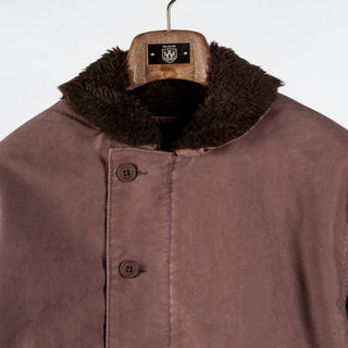 Wythe Dusty Purple Deck Jacket - Red, Wool, Cotton, Leather - View 8