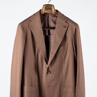 Tagliatore Brown Cotton Summer Blazer 7