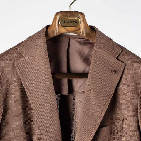 Tagliatore Brown Cotton Summer Blazer 8