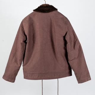 Wythe Dusty Purple Deck Jacket - Red, Wool, Cotton, Leather - View 5