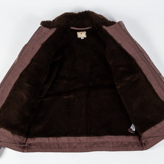 Wythe Dusty Purple Deck Jacket - Red, Wool, Cotton, Leather - View 6
