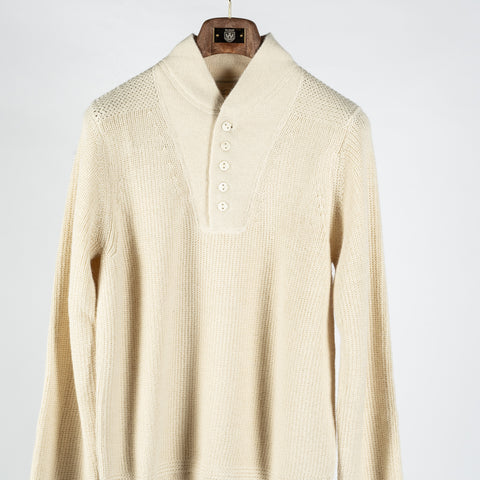 Cream Alpaca Submariner Henley - Mr.Derk