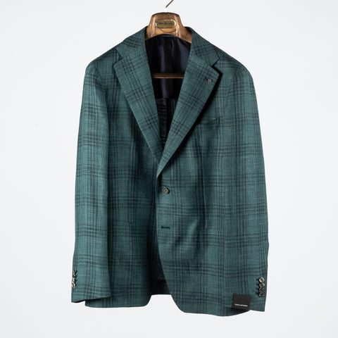 Tagliatore Green & Navy Check Summer Blazer 1