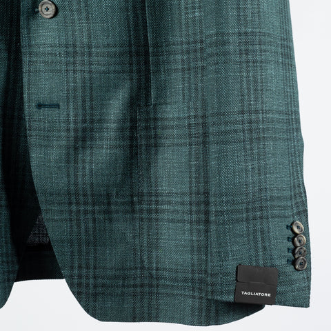 Tagliatore Green & Navy Check Summer Blazer 4