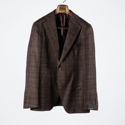 Tagliatore Brown Check Summer Blazer 1