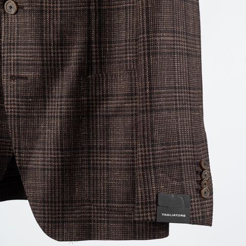 Tagliatore Brown Check Summer Blazer 4