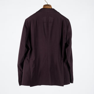 Tagliatore Burgundy Wool Suit - Black, Wool, Silk, Oxford, Tailored Fit, Textured, Made In Italy - View 6