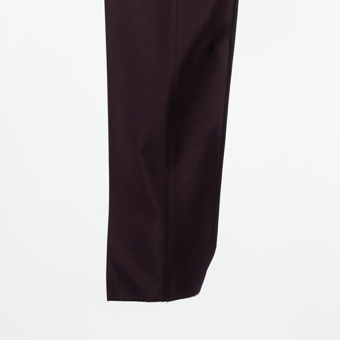 Tagliatore Burgundy Wool Suit - Black, Wool, Silk, Oxford, Tailored Fit, Textured, Made In Italy - View 15