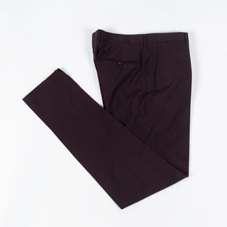 Tagliatore Burgundy Wool Suit - Black, Wool, Silk, Oxford, Tailored Fit, Textured, Made In Italy - View 17